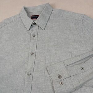 Untuckit XL Mens Shirt Chambray Long Sleeve Button Down Gray
